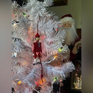 ❤️Rare Vintage 1964 Pinocchio Solid Wood Christmas Ornament